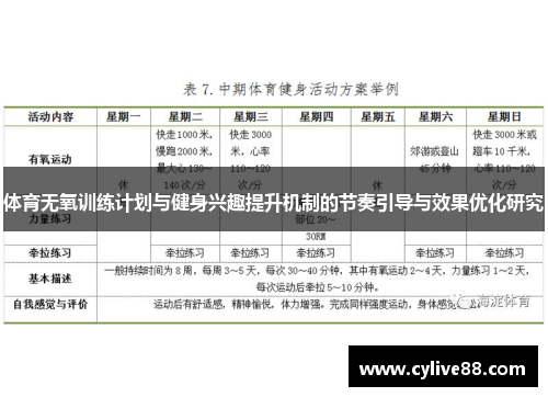 体育无氧训练计划与健身兴趣提升机制的节奏引导与效果优化研究